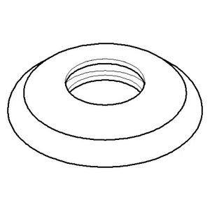 Rozet 55x27x10mm Dark Platinum gebors.