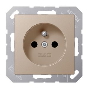 Wandcontactdoos champagne m.penaarde&ki.beveil A500