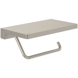 Toiletrolhouder met planchet Elements St Brushed Nickel Matt