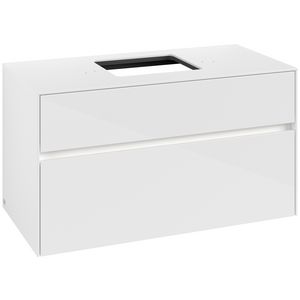 Wastafelonderkast Collaro 1000x548x500mm Glossy White C125B0DH