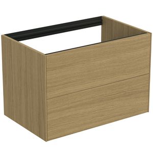 Conca wastafelmeubel 80x50x55cm 2 laden zonder afdekblad light oak