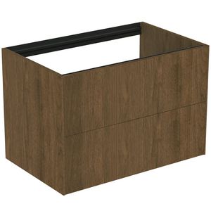 Conca wastafelmeubel 80x50x55cm 2 laden zonder afdekblad dark walnut