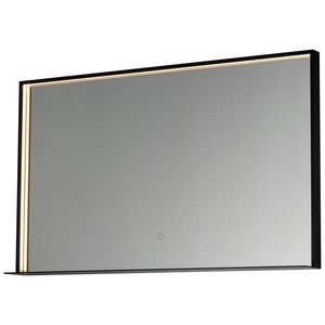 Spiegel op plexi kader 1200x650x800mm zwart LED/sensor/bedr.