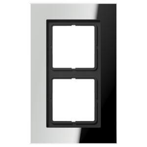 Afdekraam glans chroom 2-voudig LS-plus