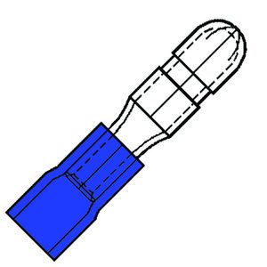 Kist a 100st. geisoleerde rondsteker 4mm 1,5-2,5mm² PVC