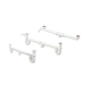 Gootsteenafvoer dubbel PP wit 1.1/2"x40x1.1/2" centrisch McAlpine