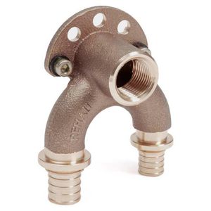 Muurplaat doorstromend laag RAUTITAN RX+ schuif 20/16x1/2"bn.dr. VVE=5