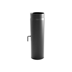 Zwart staal Ø180mm pijp 500mm+klep