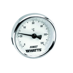 Thermometer TBX RVS DN63 L63mm 0-120gr.C diam.8mm