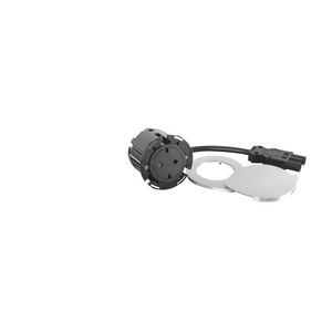 Wandcontactdoos Deksel ALU+stekker+snoer L0,5m. Disq60