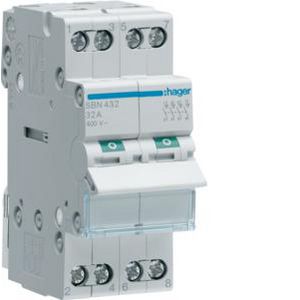 Modulaire lastscheider 4P 32A grijze tuimel