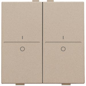 2-voudige toets met opdruk I en 0 RF schakelaar/knop champag