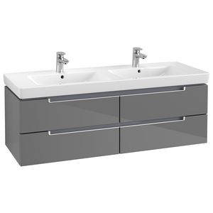 Subway 2.0 wastafelonderbouw 1287x416x449mm glossy grey 4xla A69200FP