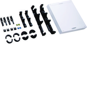 Bouwsteen 300x250 mm met 2-polige raildrager PE/ N draaibaar