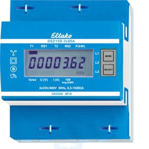 3-fase DIN-rail kWh meter voor max. 3x80A, met MID/geijkt.
