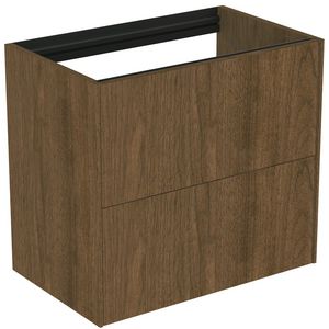 Conca wastafelmeubel 60x37x55cm 2 laden zonder afdekblad dark walnut