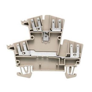 Doorvoerklem aansl. platte bladend.beige 1mm² VVE=100