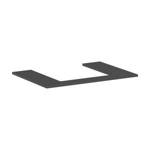 Console Xilesa E 780/550 met uitsparing midden gesl. opzetwastafel Slate Matt Grey