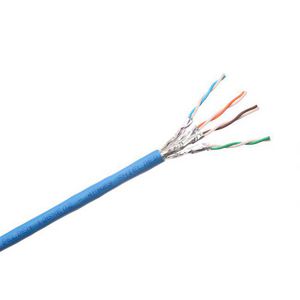 Haspel a 500m. netwerkkabel BEL S/FTP cat.6A LSZH DCA blauw