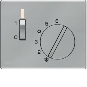 Centraalstuk regelknop wip en LED roestvrij edelstaal gelakt