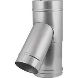 Enkelwandig Ø300mm T-stuk 135° I316L (D0,5)
