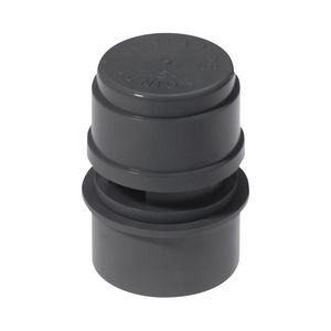 Binnenhuisbeluchter Ventapipe-JR. 32mm ABS grijs met verloopring 40mm verlijmbaar McAlpine