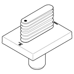 Greep v. 2-weg omst. wastafel ovaal golf 60x47,5x40mm chr