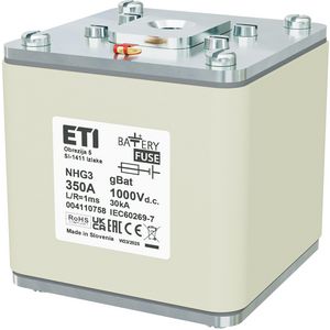 Zekering NHG3 gBat 350A/1000V DC 4110758 VVE=3