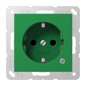 Wandcontactdoos met beschermingscontact 16 A 250V groen VVE=10