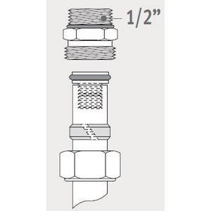 Klemkoppeling KS AKB 1/2" x 16/2
