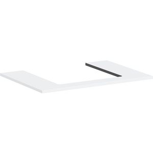 Console Xilesa E 780/550 met uitsparing midden gesl. opzetwastafel mat wit