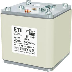 Zekering NHG3 gBat 400A/1000V DC 4110759 VVE=3
