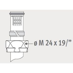 Klemkoppeling KS M24x12/2 chroom VVE=2