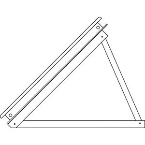 Zonnecollector-set koper/koper (8st.) platdakframe excl. betonblokken horizontaal hoek 45-60° zonder terugloop