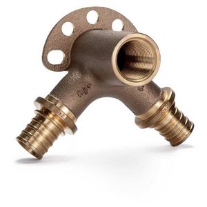 Muurplaat doorstromend 90° hoog RAUTITAN RX+ schuif 20x1/2"bn.dr.