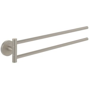 Handdoekhouder twee-armig Elements Tende Brushed Nickel Matt