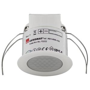 Aanwezigheidsmelder FLAT-DX 360gr. IB wit IP54 KNX Secure 9m