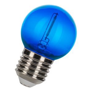 Doos a 5st. LED-lamp EcoPack Party FIL G45 E27 0.6W blauw PC