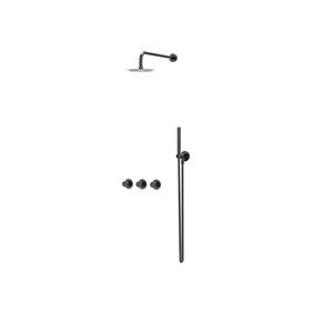 Afbouwdeel regendouche Combiset Bond 4 inbouwthermostaat zwart chroom CSB4EXZCAAAA excl. inbouwbox