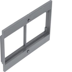 Afdekplaat voor 2x50x50 mm element in GBZ grijs