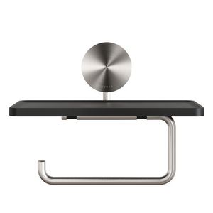 Closetrolhouder enkel zonder klep met planchet RVS OPAL Geesa