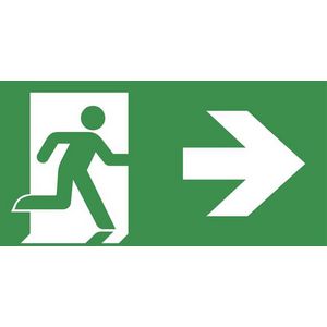 Dubbelzijdige pictogrampl serie Optilux aanduiding rechts