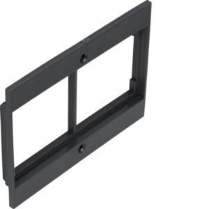 Afdekplaat voor 2x50x50 mm element in GBZ zwart