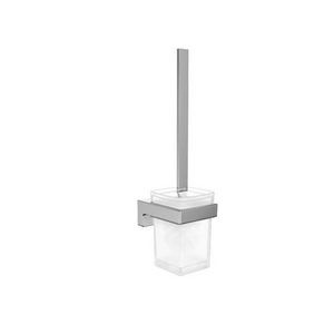 Cue Toiletborstelgarnituur Kristalglas Gesatineerd Chr