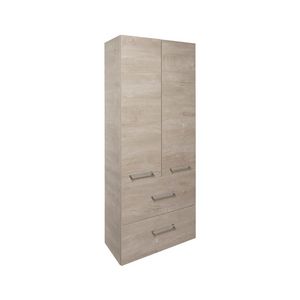 Kolomkast (70cm) met 2 deuren en 2 laden met handgreep - 10 - Romantic Oak Fineer look