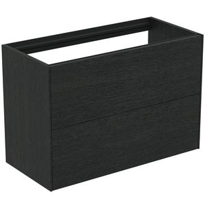 Conca wastafelmeubel 80x37x55cm 2 laden zonder afdekblad smoked oak