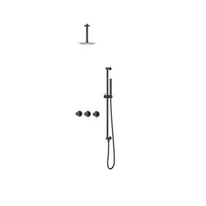 Afbouwdeel regendouche Combiset Bond 4 inbouwthermostaat zwart chroom CSB4EXZCAABB excl. inbouwbox