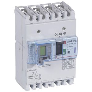 Vermogensschakelaar 160 Thermomagn.+RCD 125A 4P 50kA DPX3