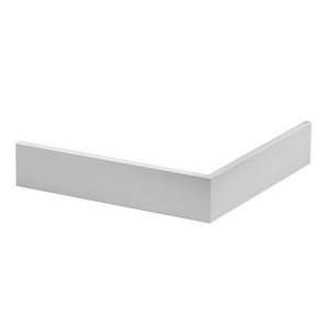 Deksel buitenhoek, glad polyvinylchlorid lichtgrijs