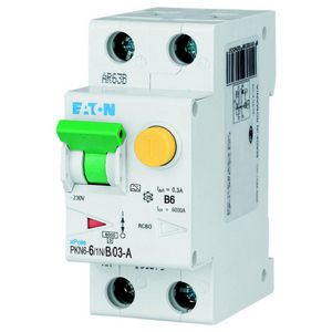 Aardlekautomaat (RCBO) PKN6 B-kar., 6A, 300mA, 2P incl. N, 6 kA, type Eaton